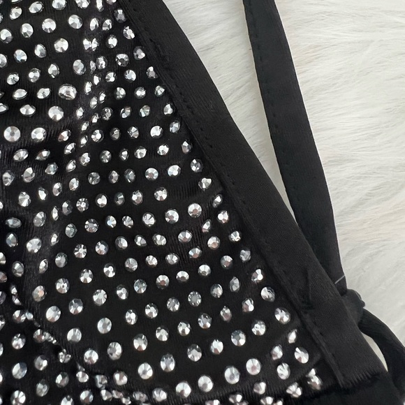 I.am.gia black rhinestone bikini top - Picture 3 of 4
